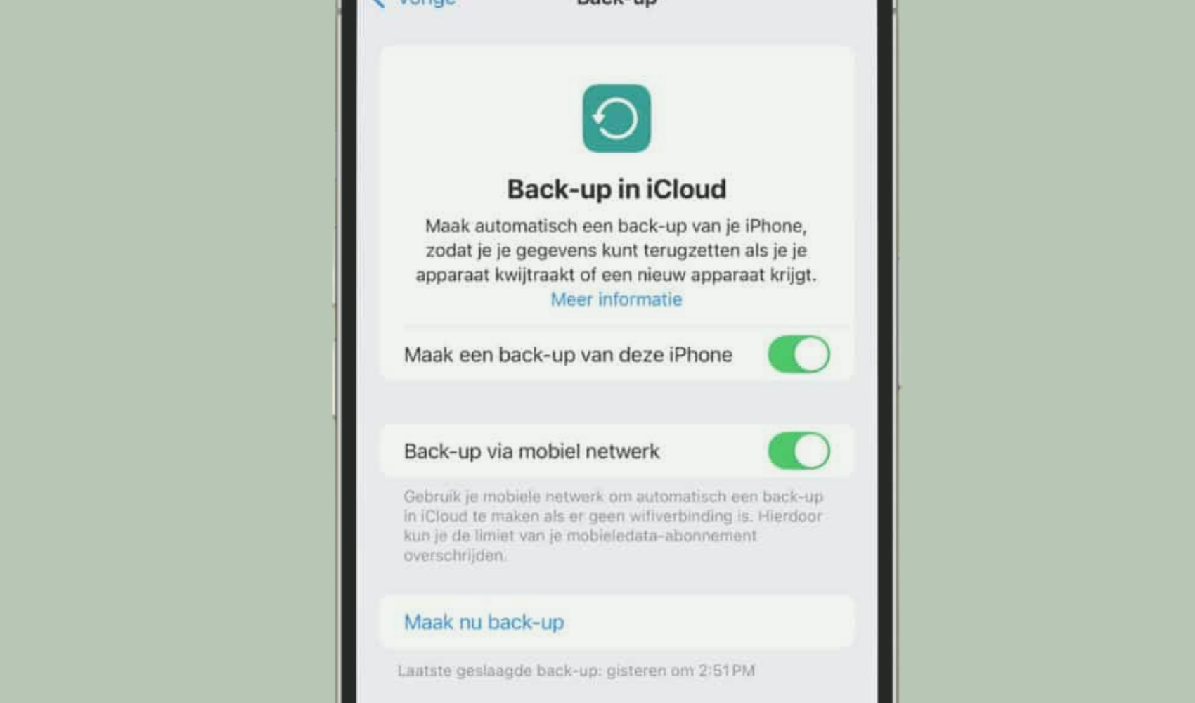 Back-up iPhone maken