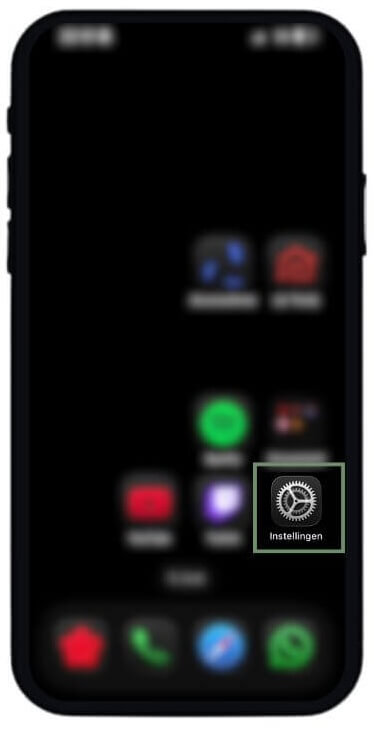 Stap 1 back-up maken: instellingen openen