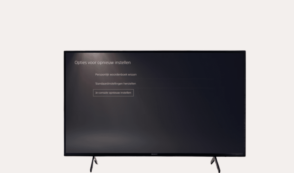 PS5 leegmaken