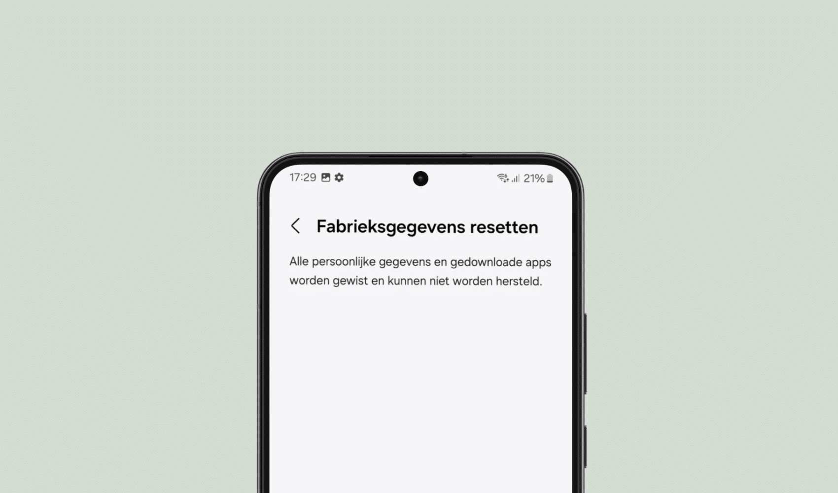 Samsung telefoon leegmaken voor verkoop