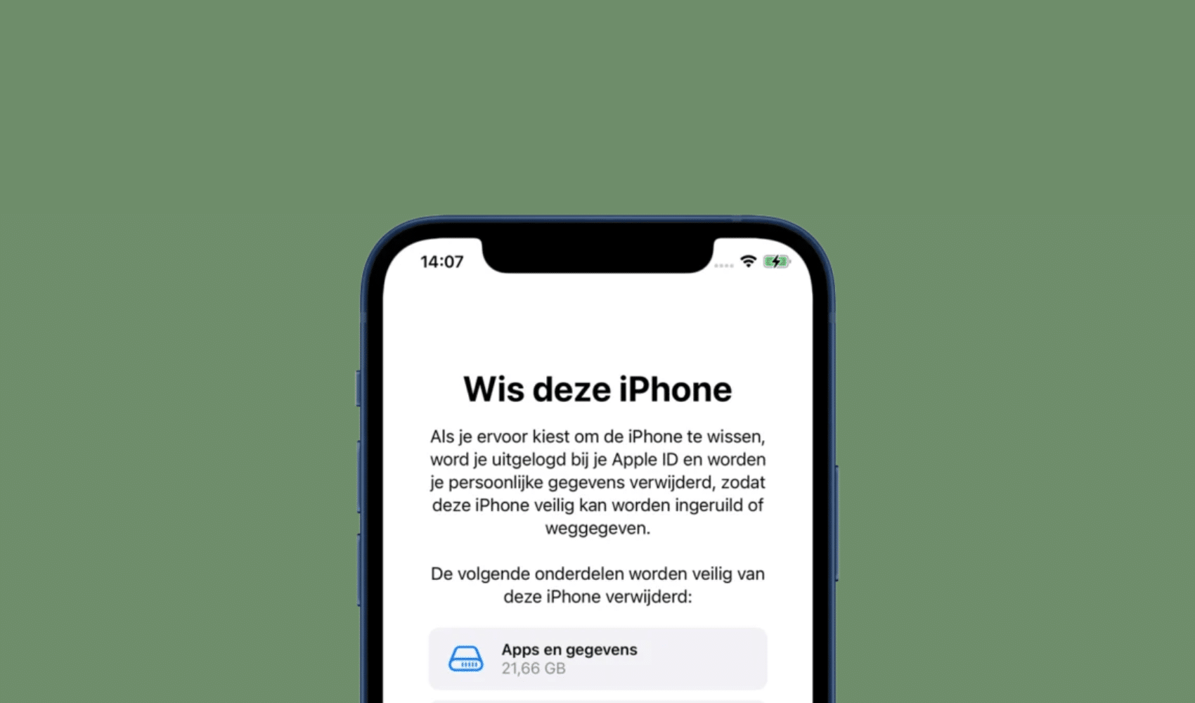 iPhone leegmaken voor verkoop